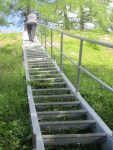 Treppe am Ende des Rosegger-Steiges