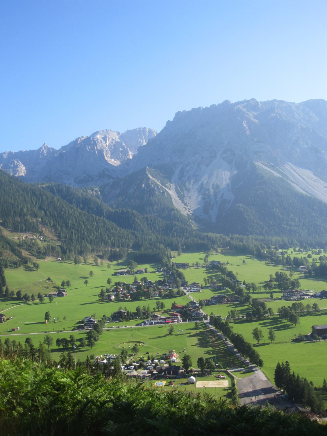 Panorama Ramsau - Schildlehen und Dachsteinmassiv